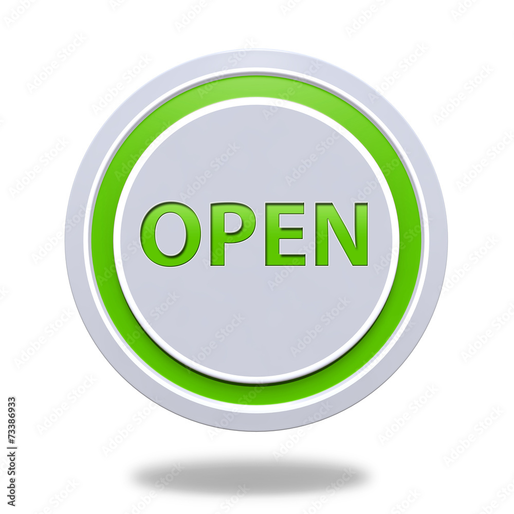 open circular icon on white background open circular icon on white background