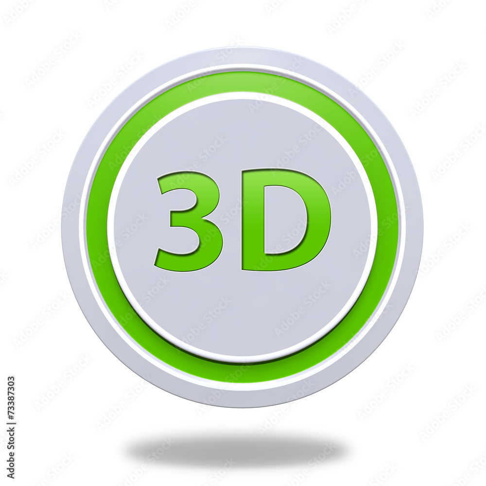 3d circular icon on white background 3d circular icon on white background