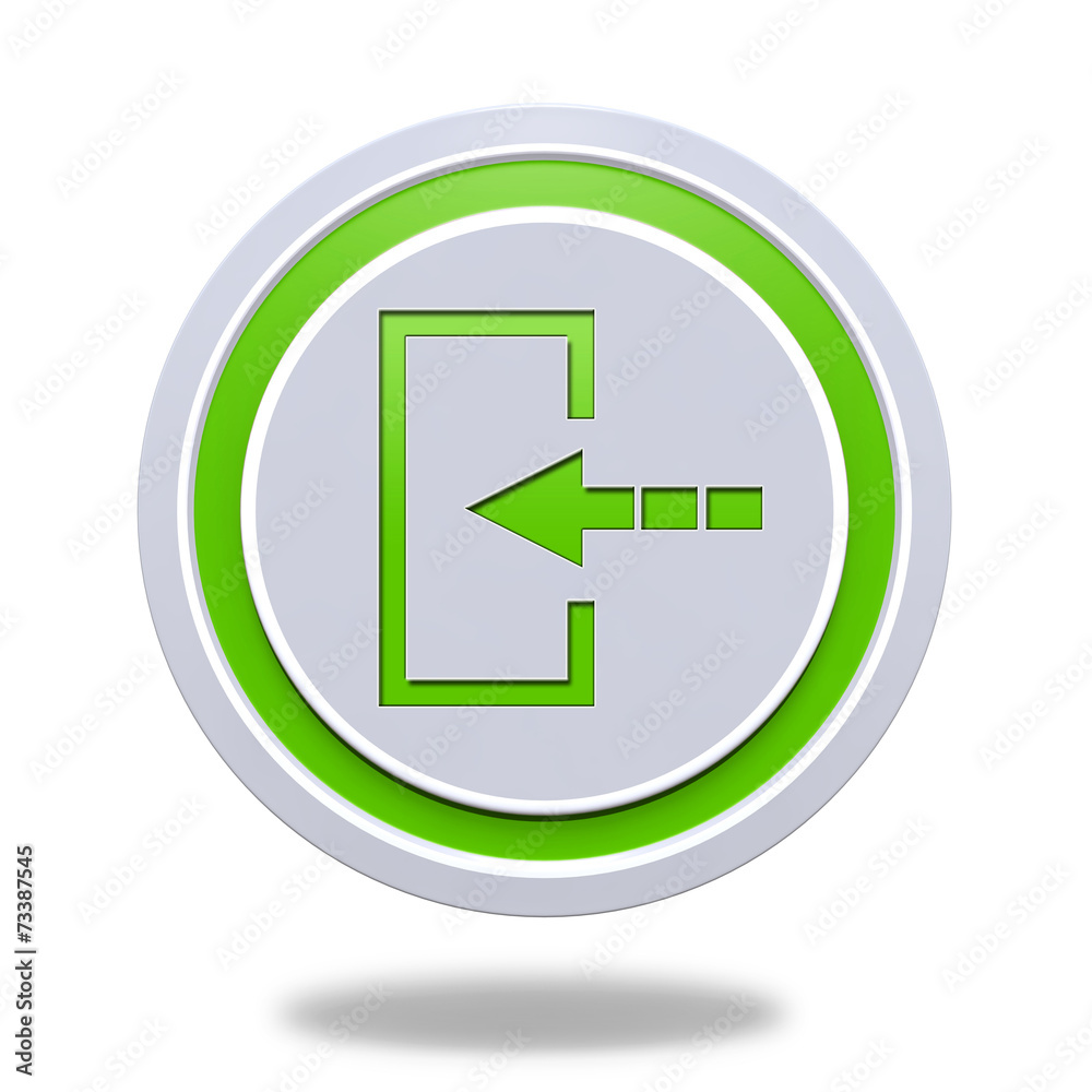 Login circular icon on white background Login circular icon on white background