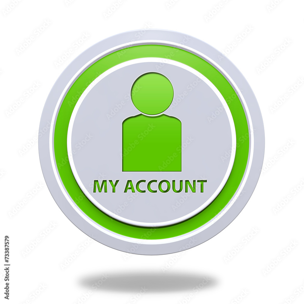 My account circular icon on white background My account circular icon on white background