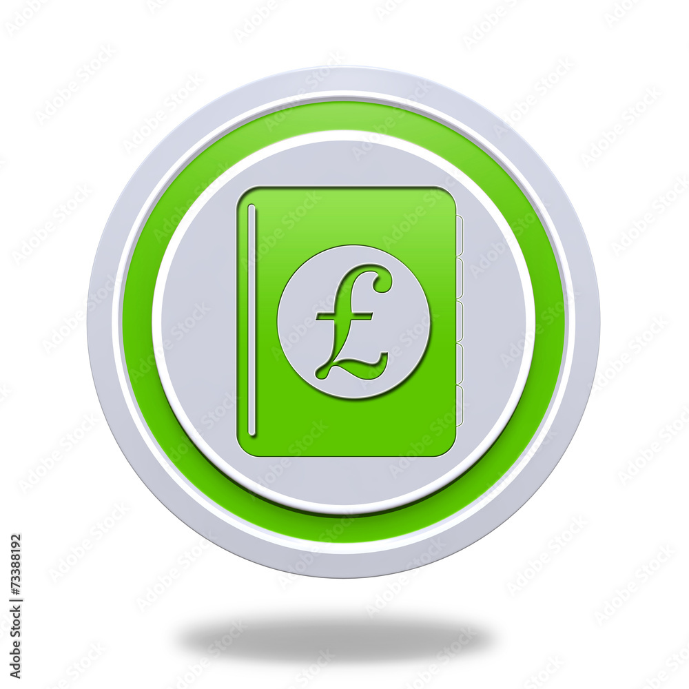 pound money book circular icon on white background pound money book circular icon on white background