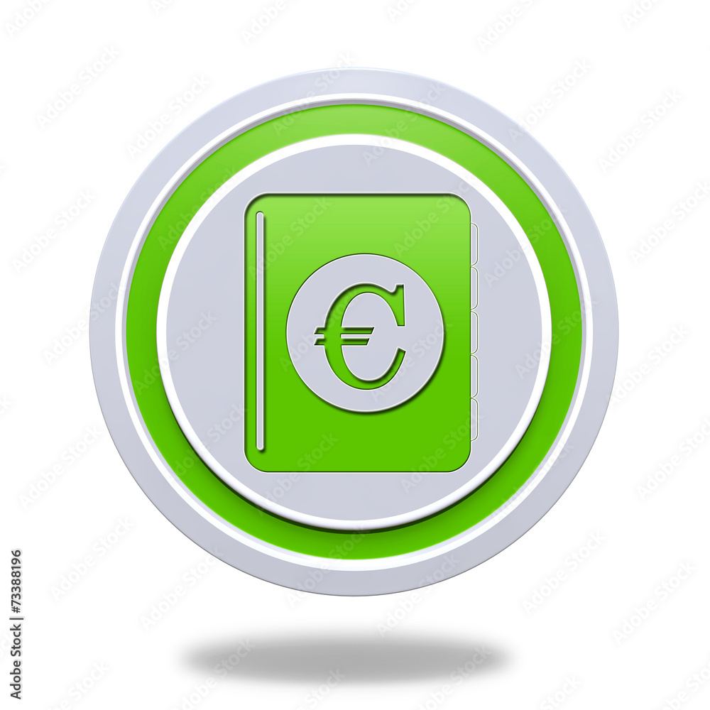 euro money book circular icon on white background euro money book circular icon on white background