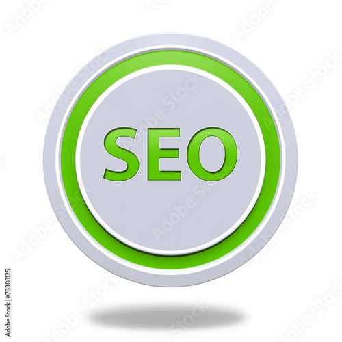 Seo circular icon on white background