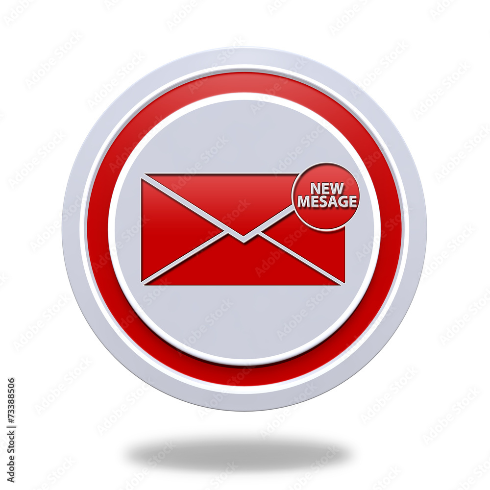 new mesage circular icon on white background new mesage circular icon on white background