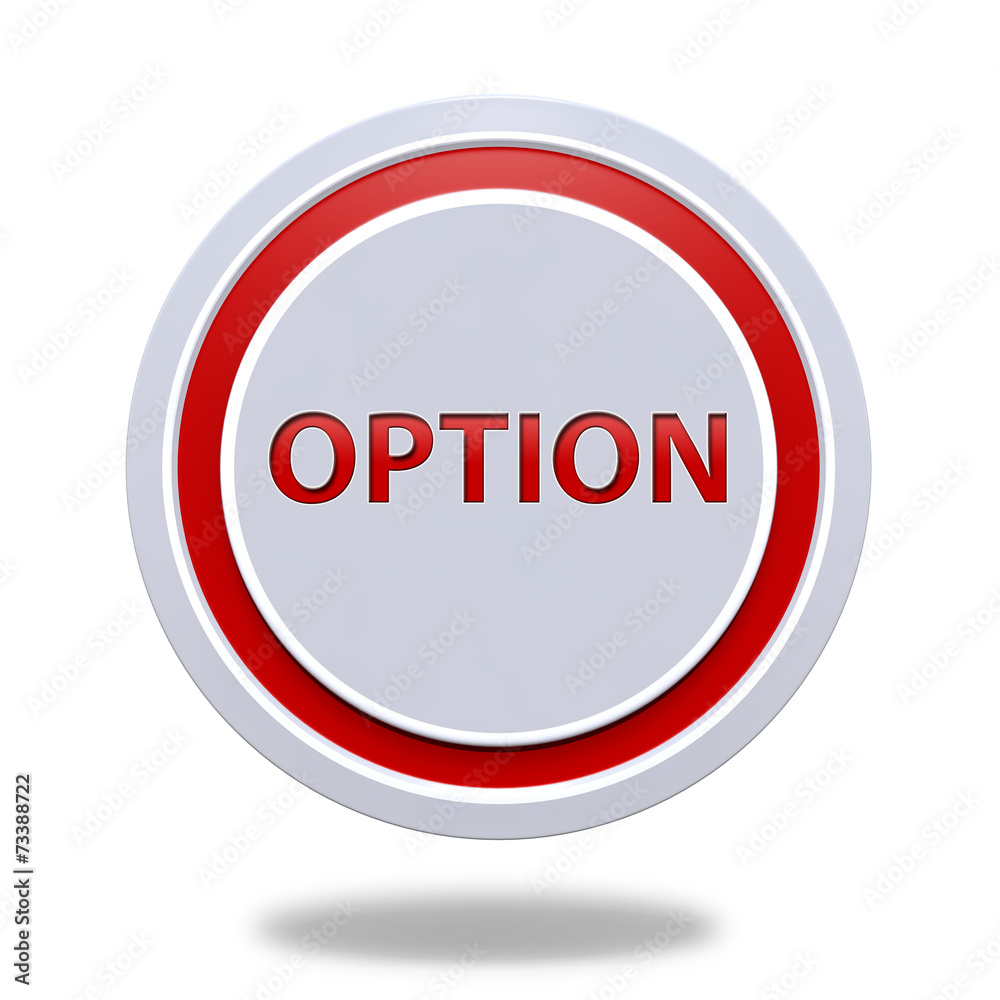 option circular icon on white background option circular icon on white background