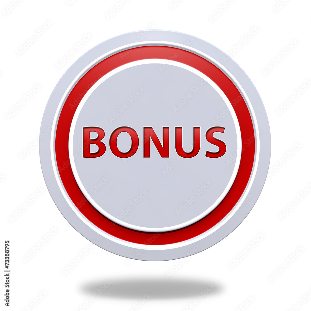 bonus circular icon on white background bonus circular icon on white background