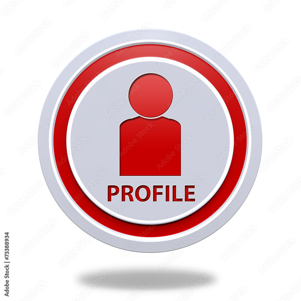 Profile circular icon on white background Profile circular icon on white background