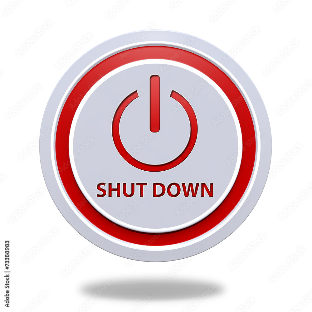 power circular icon on white background power circular icon on white background