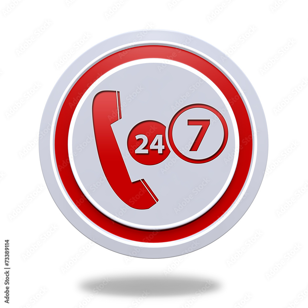 Support circular icon on white background Support circular icon on white background