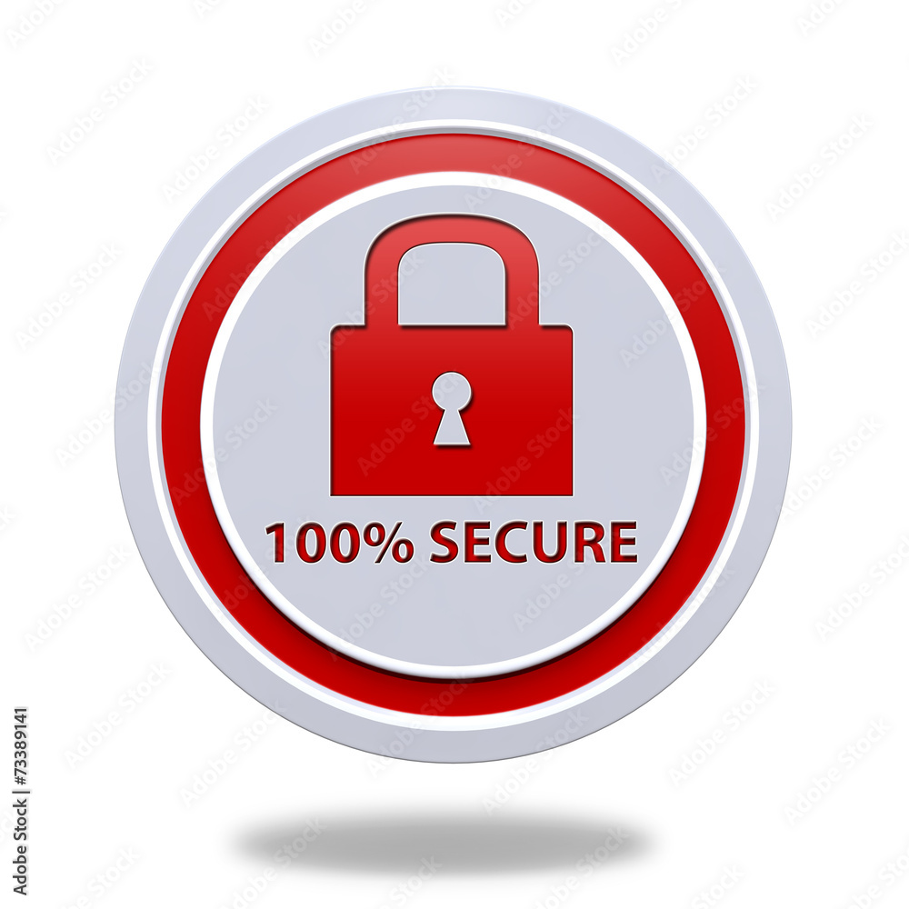 Lock circular icon on white background Lock circular icon on white background