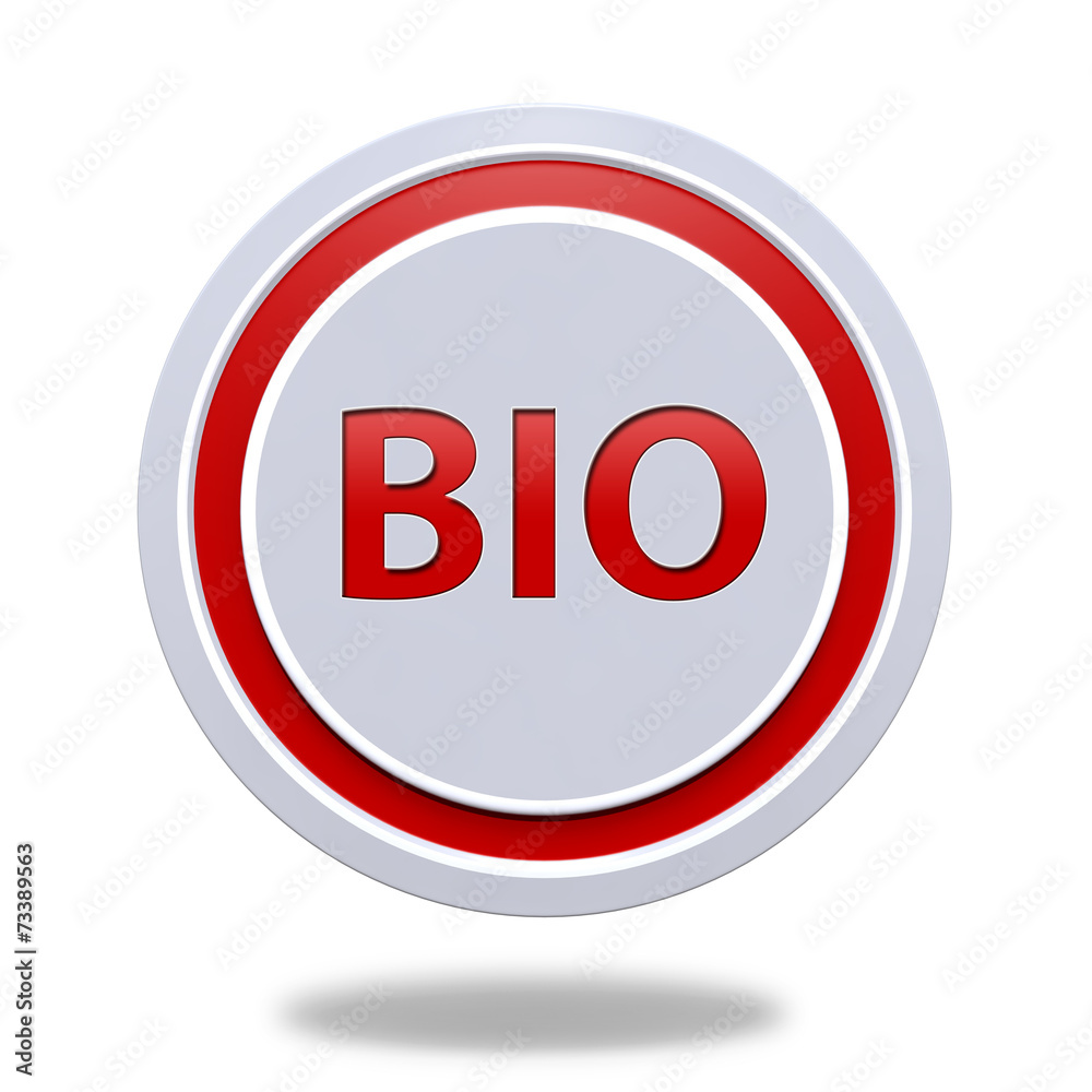 Bio circular icon on white background