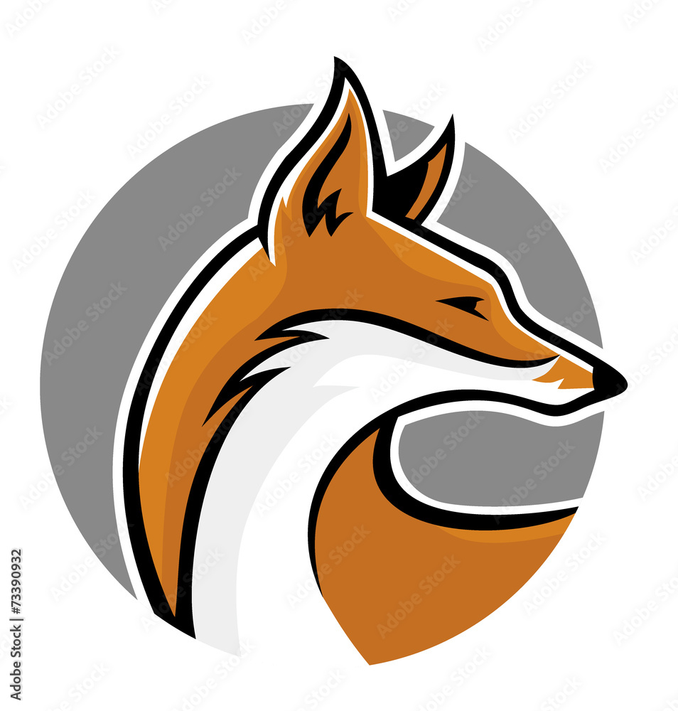 Obraz premium fox mascot side