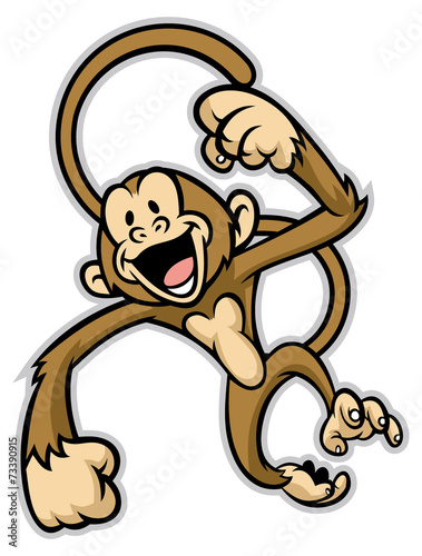cheerful cute monkey