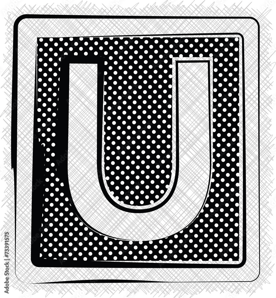 Polka Dot Font LETTER U