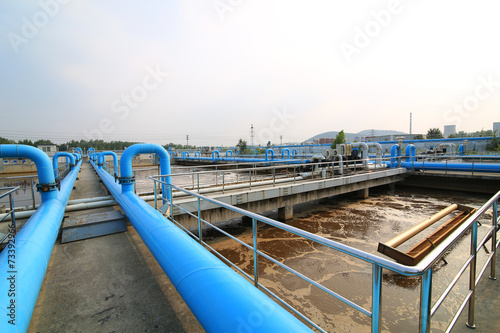 Part of the sewage treatment plant scene photo