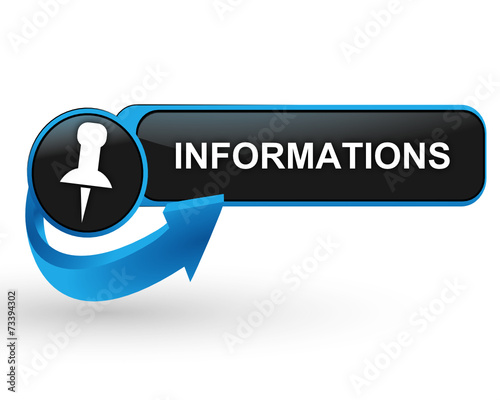 informations sur bouton web design bleu