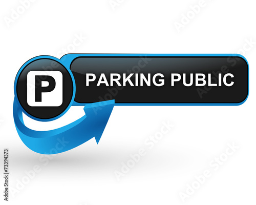 parking public sur bouton web design bleu