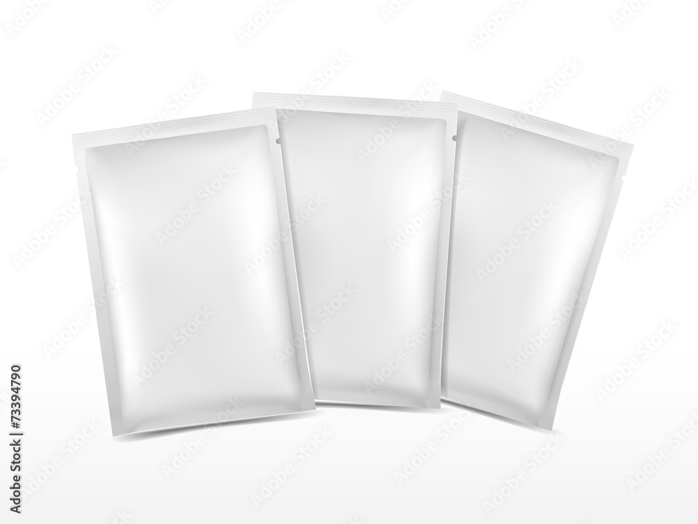 blank plastic package set for cosmetics - obrazy, fototapety, plakaty 