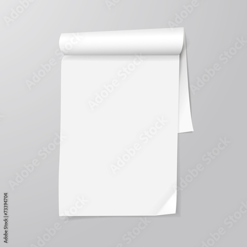 note paper template isolated on grey