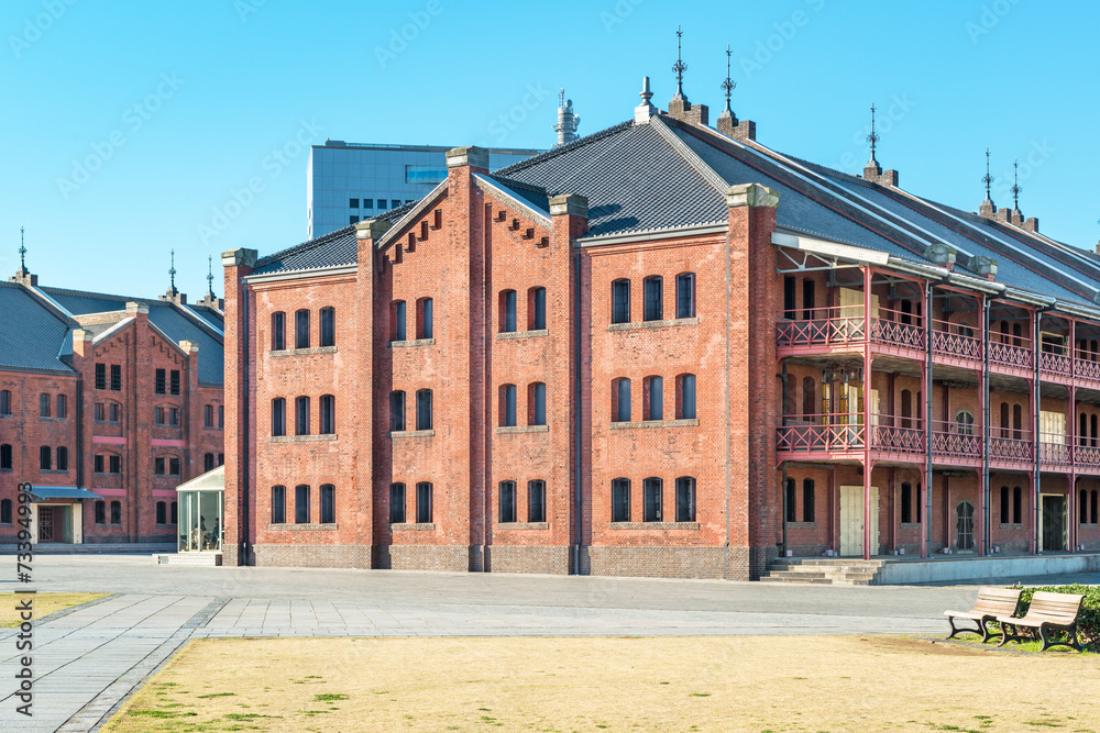 Fototapeta premium Landscape park prospects Yokohama red brick warehouse in Japan