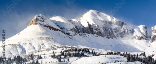 snow mountain range with sunlight, colorado  #73395360