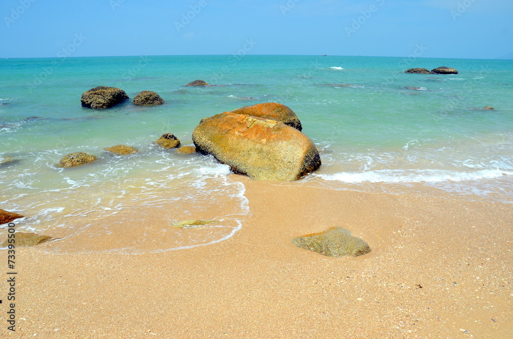 Rocks inside the sea in Hainan, China, may 2011