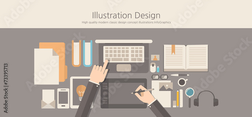 Modern and classic design illustration designer concept.