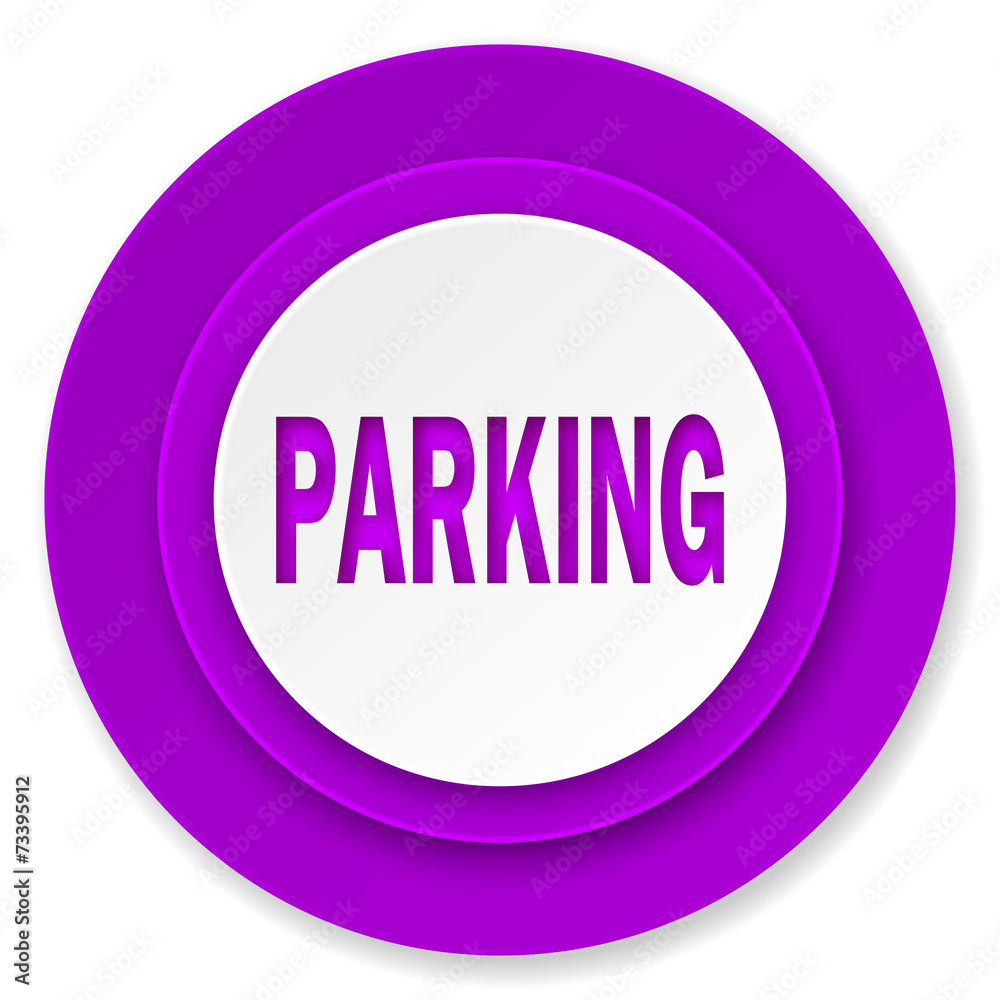 parking icon, violet button parking icon, violet button