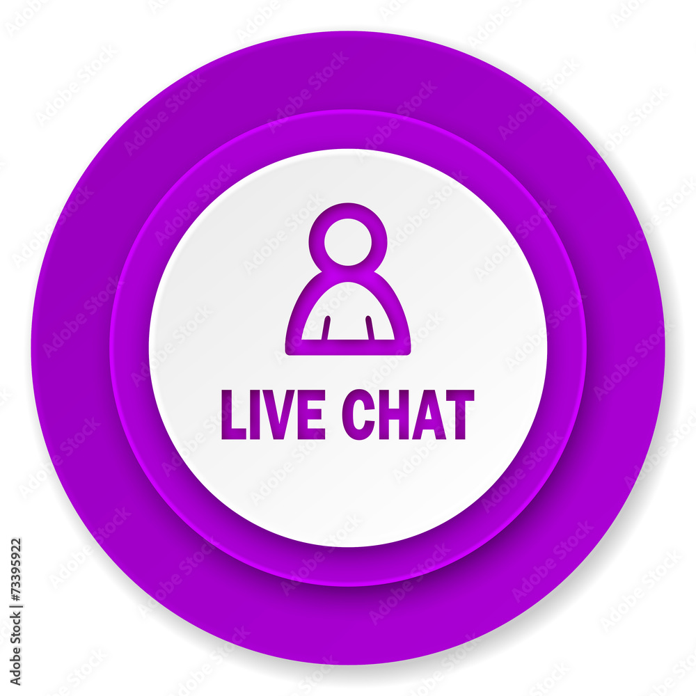 live chat icon, violet button live chat icon, violet button