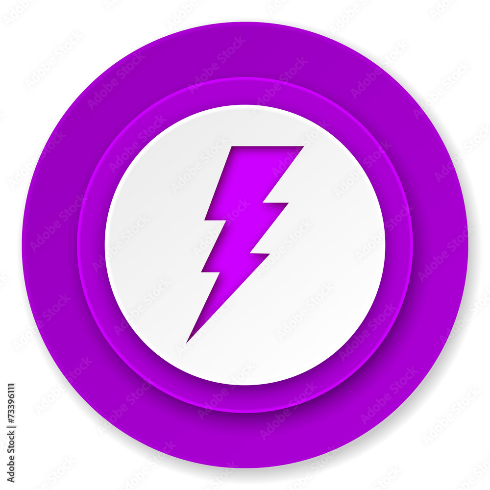 bolt icon, violet button, flash sign bolt icon, violet button, flash sign