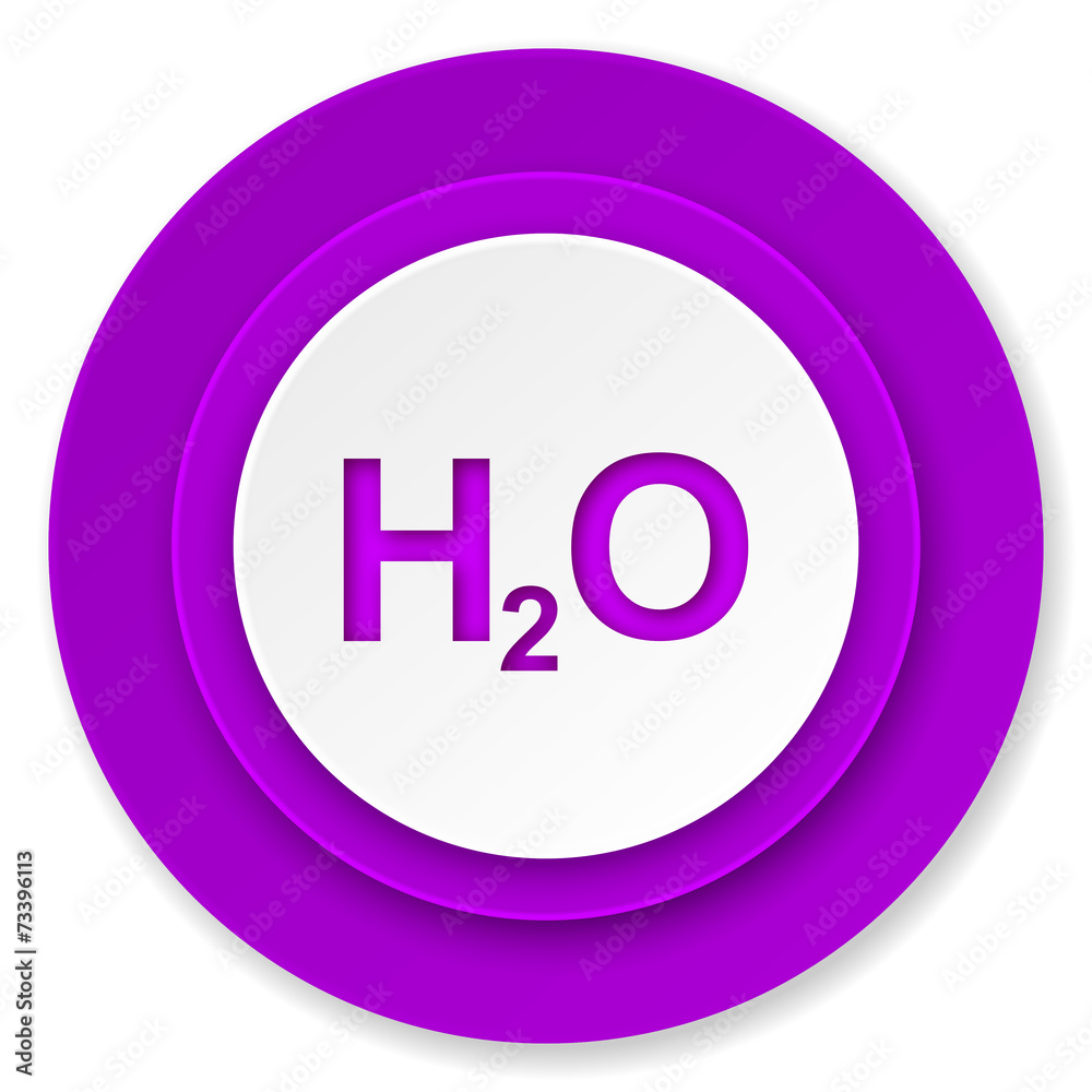 water icon, violet button, h2o sign water icon, violet button, h2o sign