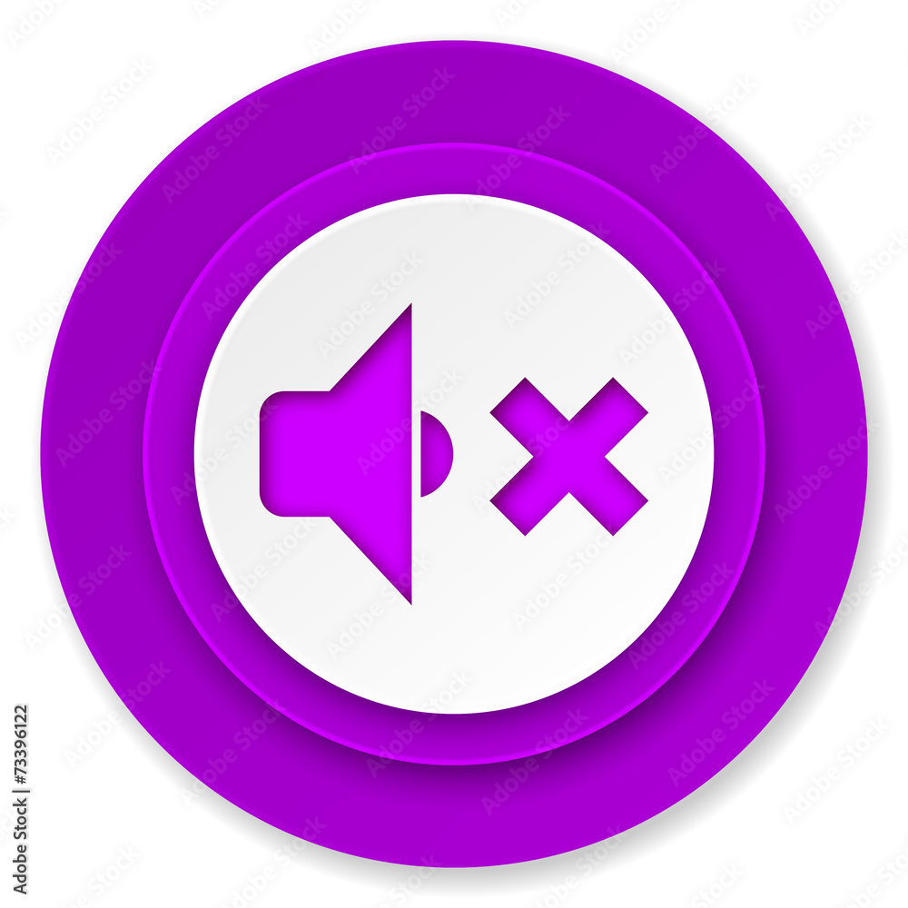 speaker volume icon, violet button, music sign speaker volume icon, violet button, music sign