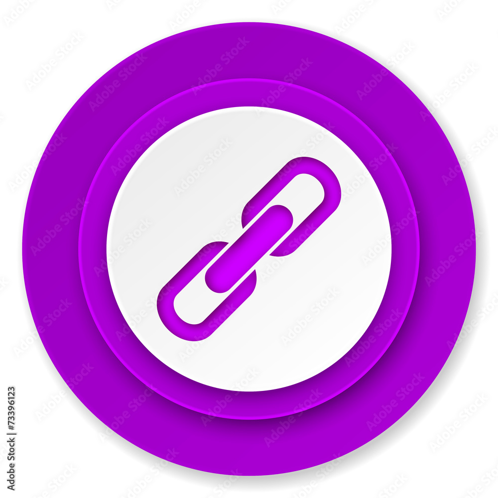 link icon, violet button, chain sign link icon, violet button, chain sign