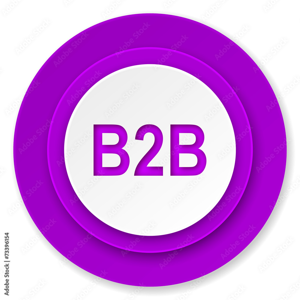 b2b icon, violet button