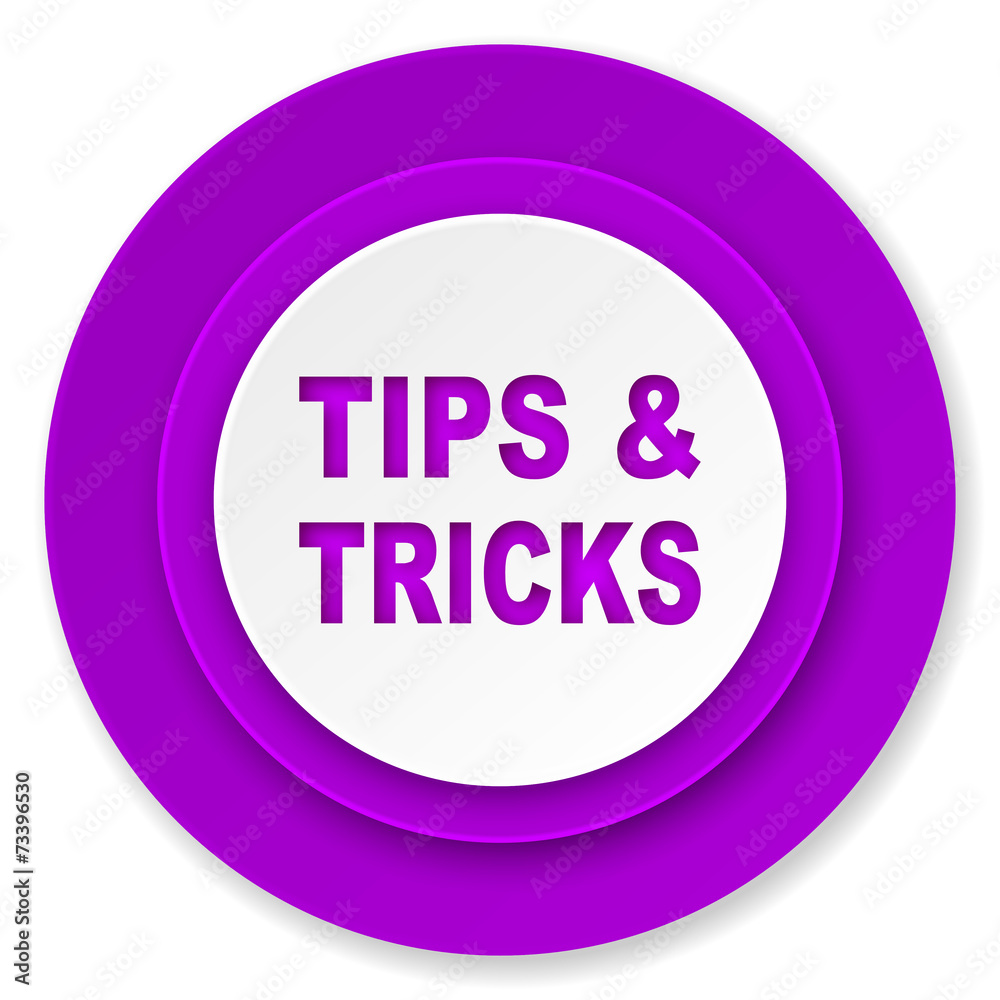 tips tricks icon, violet button tips tricks icon, violet button