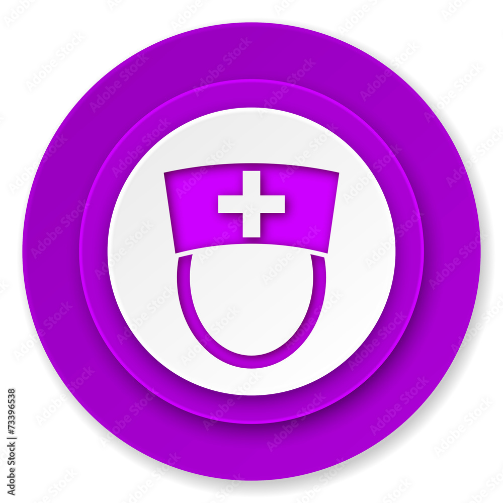 nurse icon, violet button, hospital sign nurse icon, violet button, hospital sign