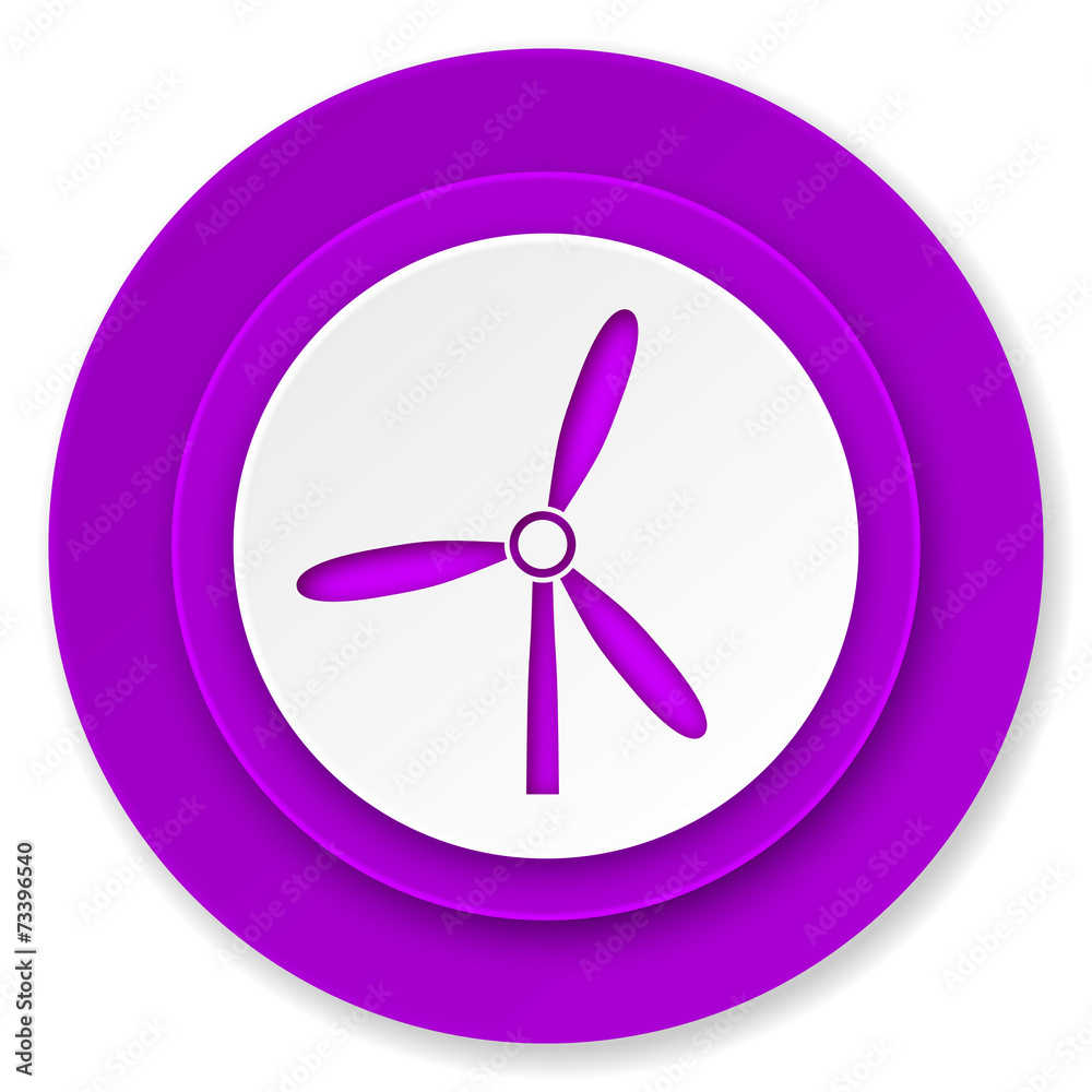 windmill icon, violet button, renewable energy sign windmill icon, violet button, renewable energy sign