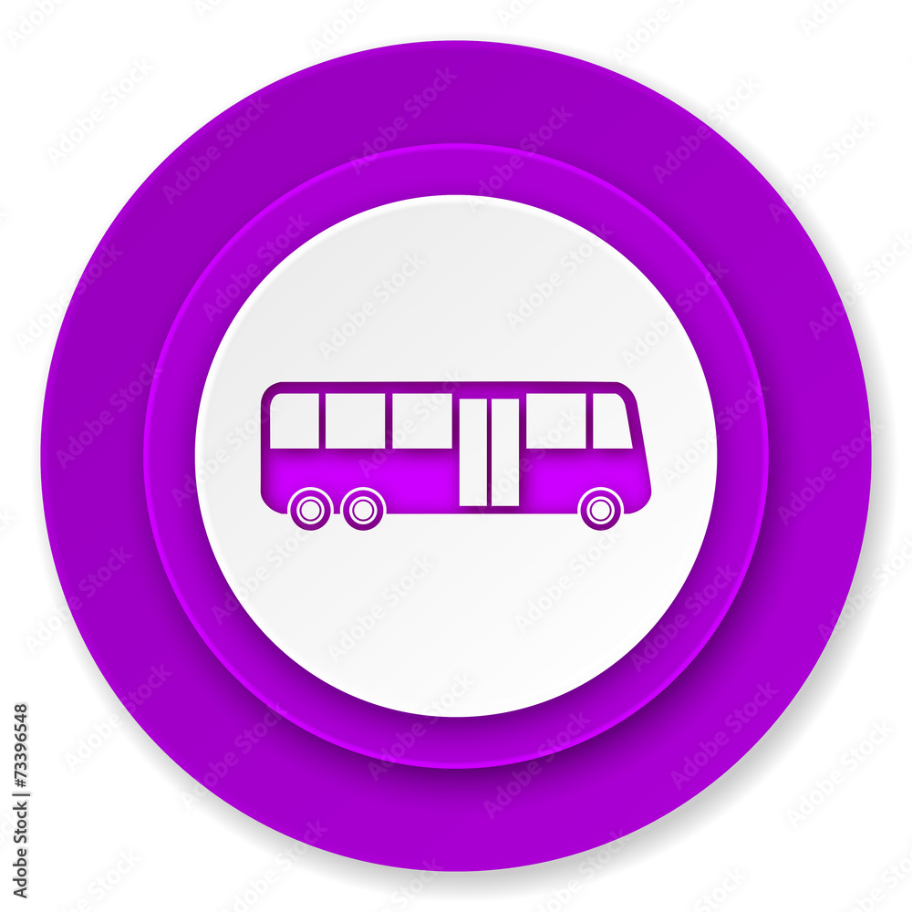 bus icon, violet button, public transport sign bus icon, violet button, public transport sign