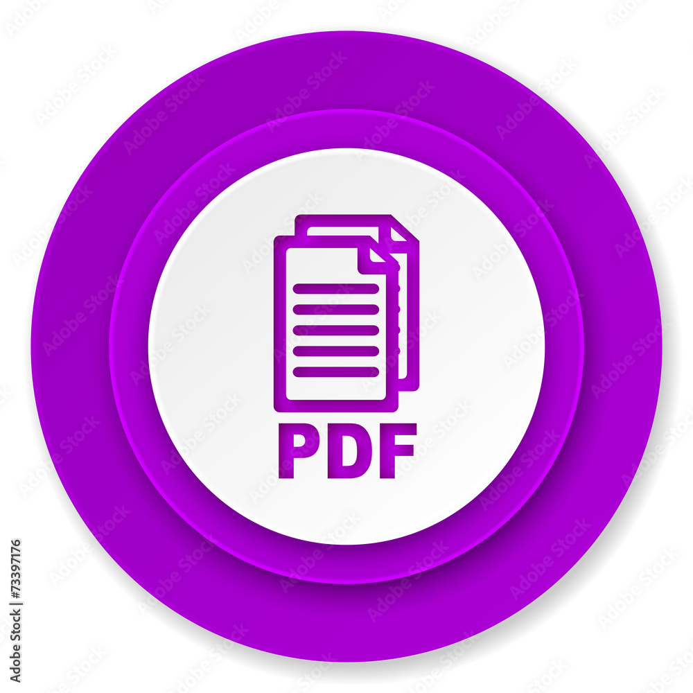 pdf icon, violet button, pdf file sign pdf icon, violet button, pdf file sign