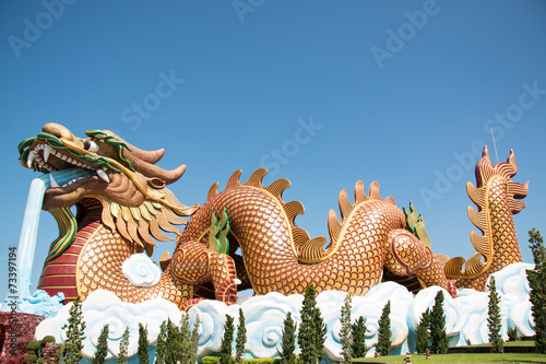 Dragon shrine in Suphan Buri Province © sakdinon