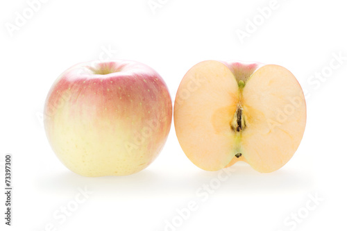 apple fuji fruit isolated on white background