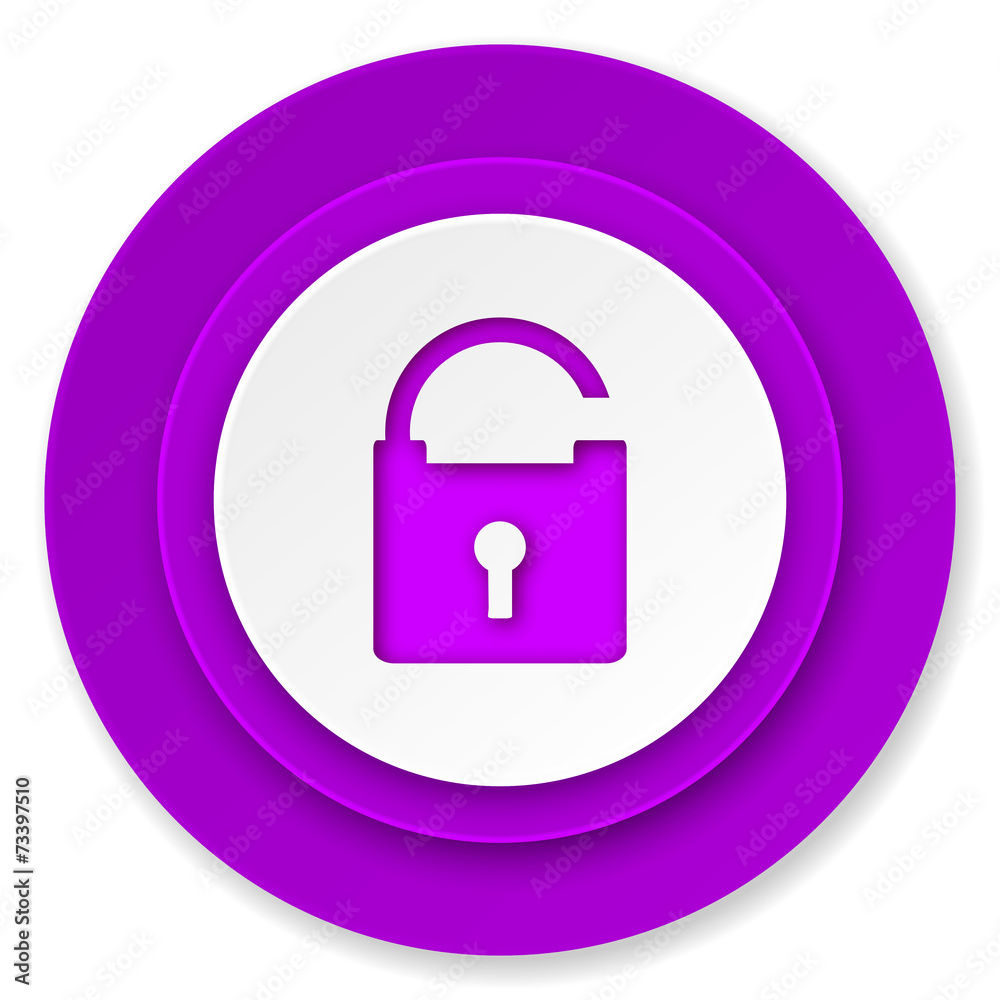 padlock icon, violet button, secure sign padlock icon, violet button, secure sign