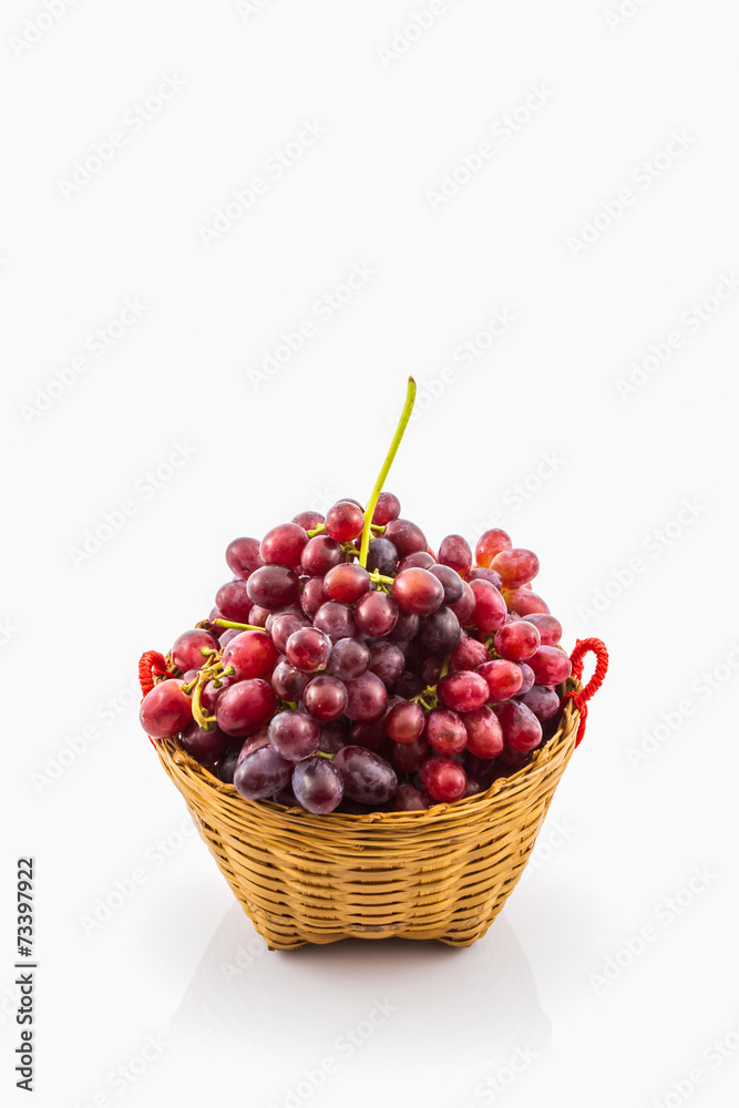 Fresh Red Grape in basket. Fresh Red Grape in basket.