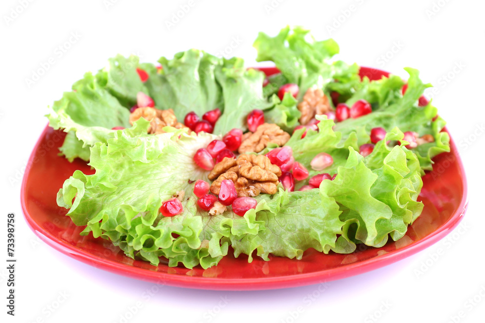 Fresh salad with greens, garnet and spices Fresh salad with greens, garnet and spices