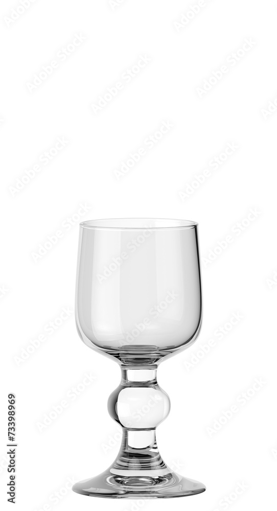 Empty wine glass on white background isolated Empty wine glass on white background isolated