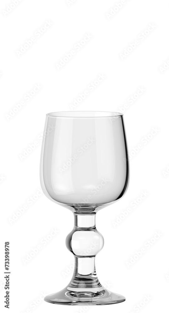Empty wine glass on white background isolated Empty wine glass on white background isolated
