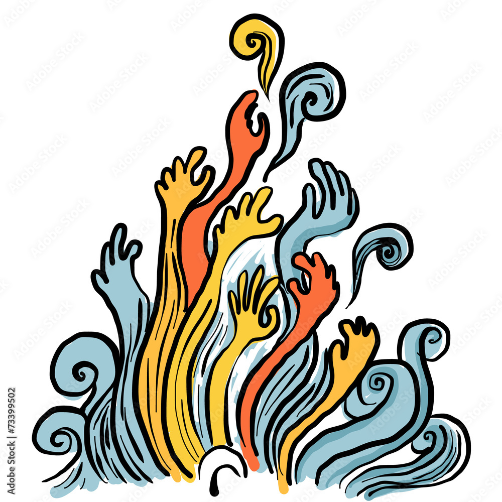 Obraz premium abstract hand illustration