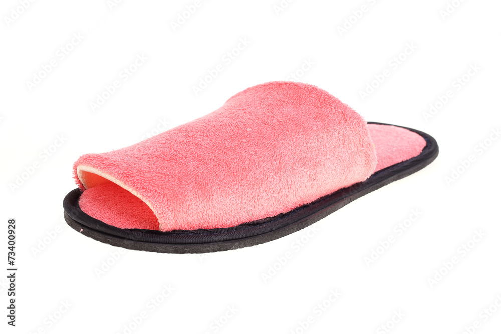 pink slippers footwear isolated on white background pink slippers footwear isolated on white background