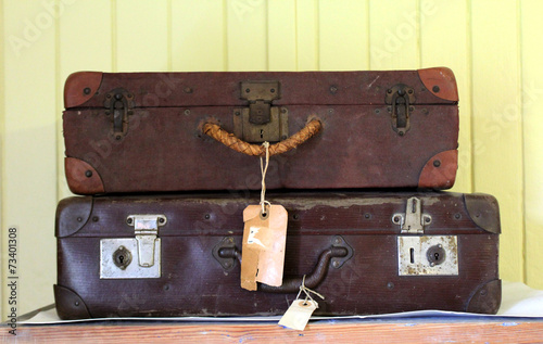 very old suitcases