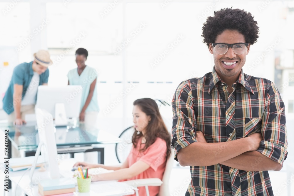 Obraz premium Young creative man smiling at camera